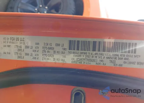 2017 Ram 1500 Sport 4X4 5'7 Box z USA, uszkodzony, nr VIN 1C6RR7MT7HS562611